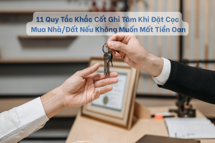 11 Quy Tắc Khắc Cốt Ghi Tâm Khi Đặt Cọc Mua Nhà/Đất Nếu Không Muốn Mất Tiền Oan