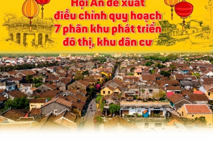 Hội An: Đề xuất điều chỉnh quy hoạch 7 phân khu phát triển đô thị, khu dân cư