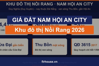 Giá đất Nam Hội An City (Khu đô thị Nồi Rang) 2026: đất nền, nhà phố, sổ đỏ lâu dài