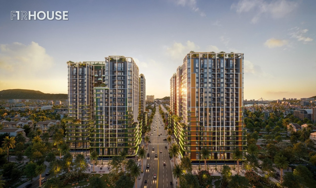 Phối cảnh hai tháp căn hộ FourS Tower trong KĐT Sun Riverpolis