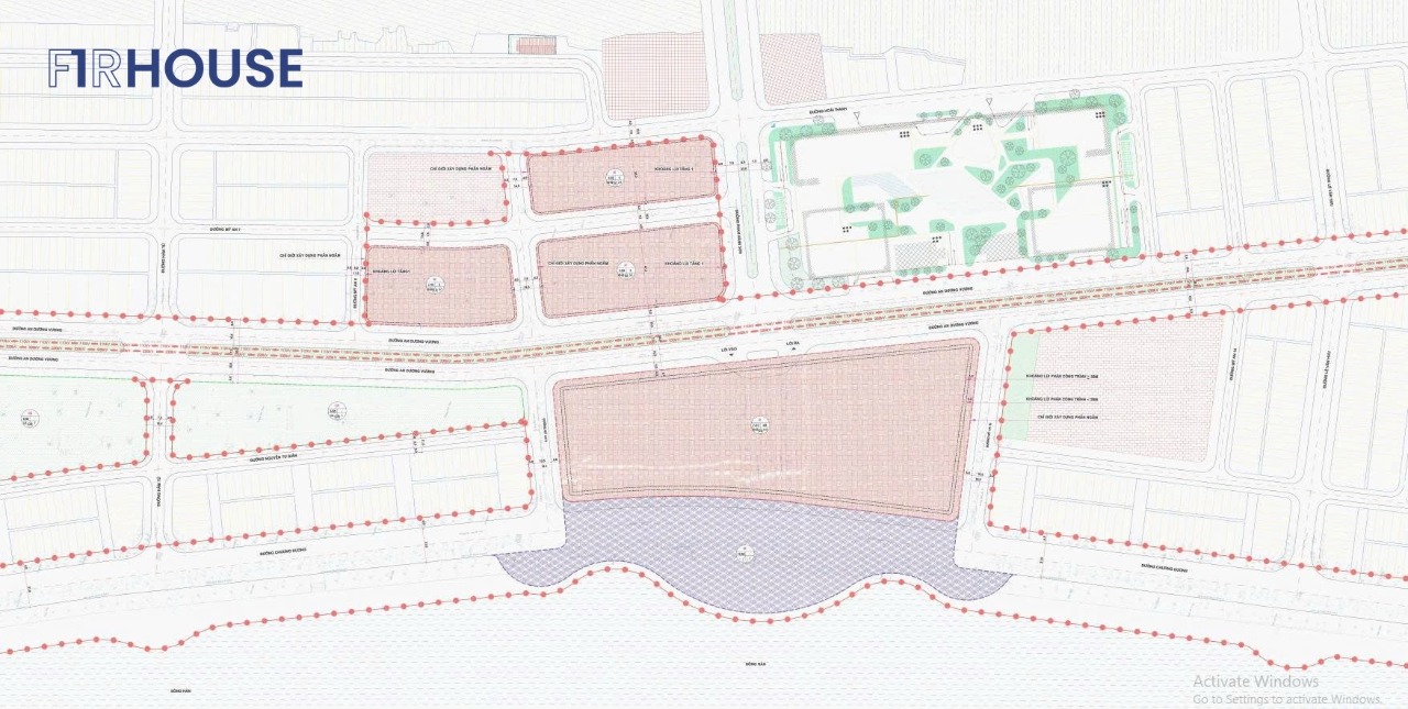 Mặt bằng tổng thể Sun Galaxy Complex với khán đài hướng sông Hàn.